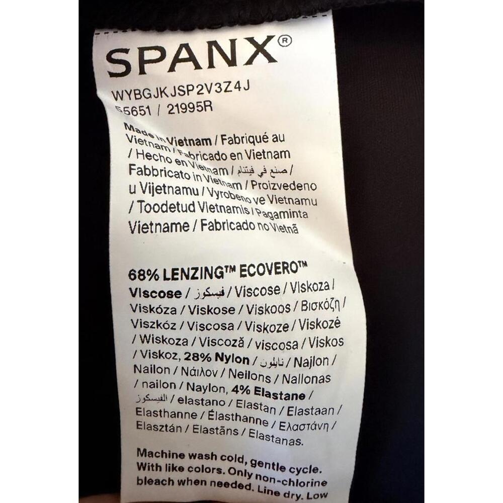 New SPANX Ballet Ponte Long Sleeve Mini Dress In Black Size S $168 - Picture 10 of 11